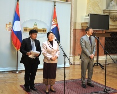 14 October 2013 National Assembly Speaker Dr Nebojsa Stefanovic and the Speaker of the National Assembly of the Lao People’s Democratic Republic Pany Yathotou